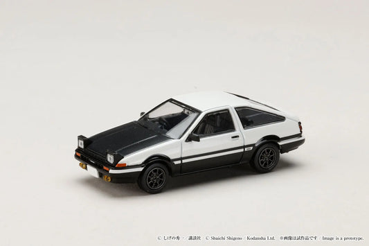 Hobby Japan 1/64 Toyota Sprinter Trueno AE86 Initial D Diorama Set Series Takumi Fujiwara Vs Tomoyuki Tate White & Black - HJDMD001B