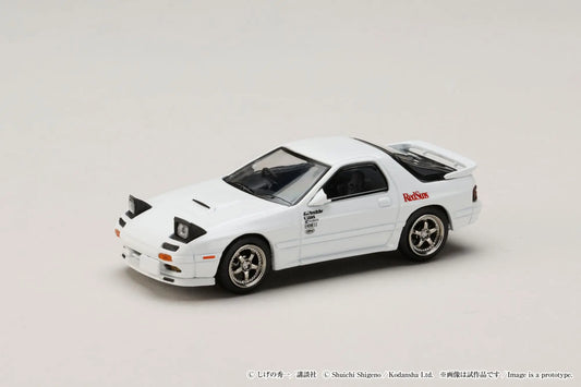 Hobby Japan 1/64 Initial D Diorama Set Series Mazda RX-7 FC3S White - HJDMD003A