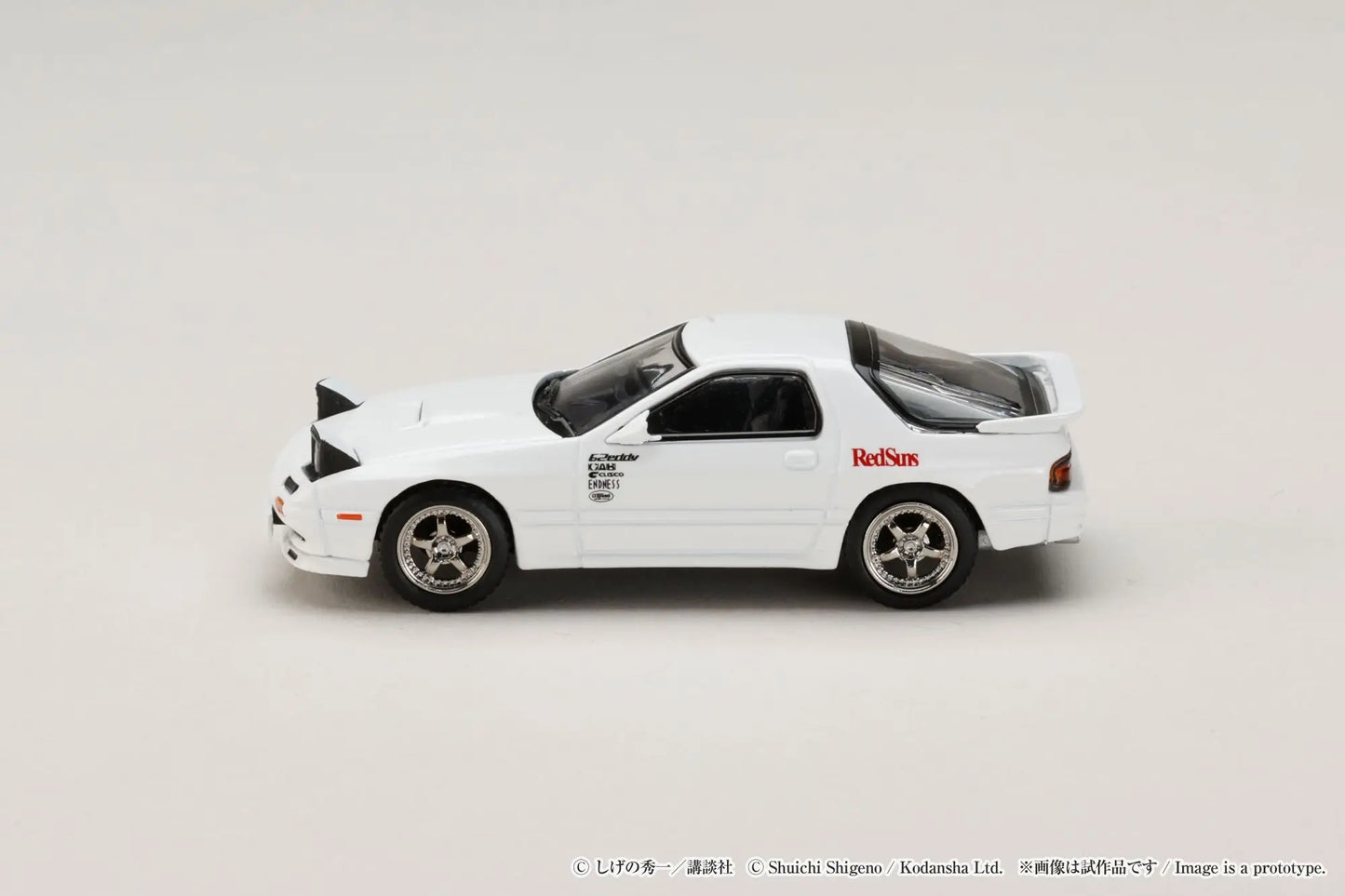 Hobby Japan 1/64 Initial D Diorama Set Series Mazda RX-7 FC3S White - HJDMD003A
