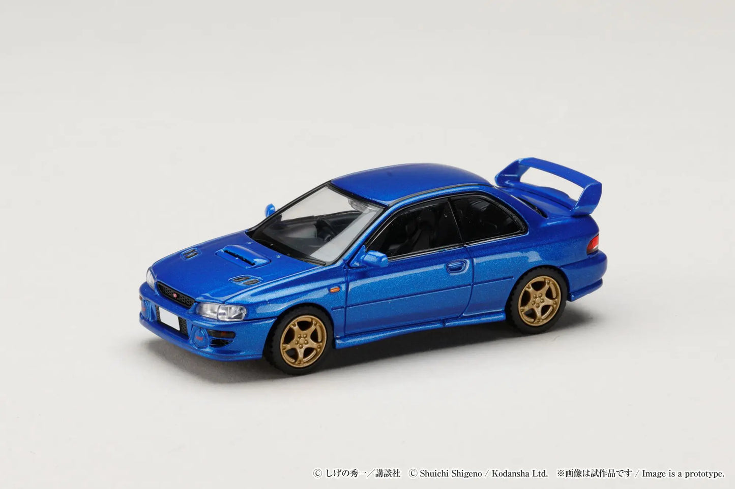 Hobby Japan 1/64 Initial D Diorama Set Series Subaru Impreza Blue - HJDMD011