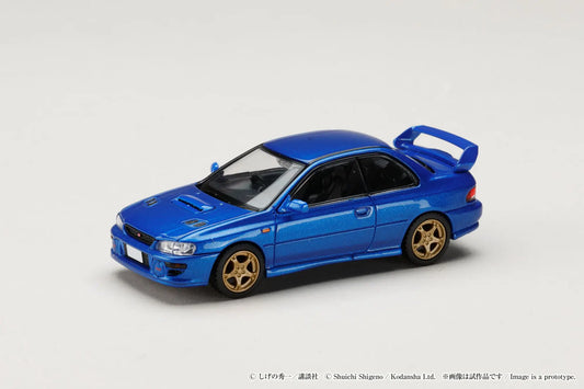 Hobby Japan 1/64 Initial D Diorama Set Series Subaru Impreza Blue - HJDMD011
