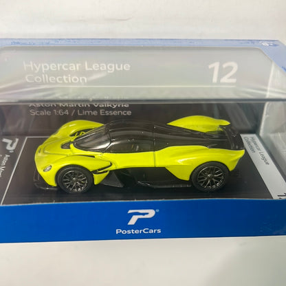 Postercars 1/64 Aston Martin Valkyrie Lime Essence Hypercar League Collection