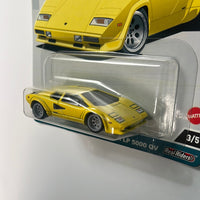 Hot Wheels Car Culture Spettacolare Lamborghini Countach LP 5000 QV Yellow - Damaged Box