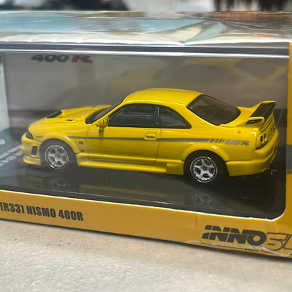 Inno64 1/64 Nissan Skyline GT-R (R33) NISMO 400R Lightning Yellow