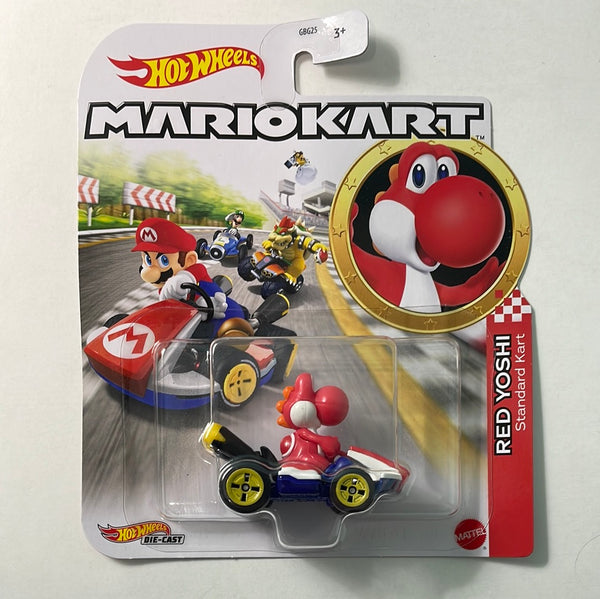Hot Wheels 1/64 Mario Kart Red Yoshi w/ Standard Kart