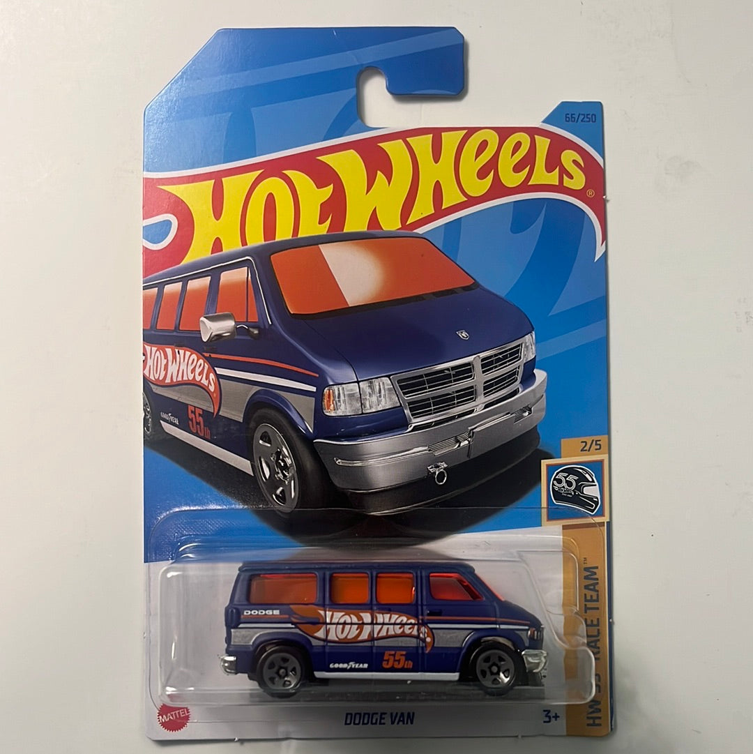 Hot Wheels Dodge Van Blue - Japan Card