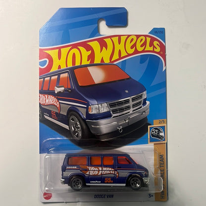 Hot Wheels Dodge Van Blue - Japan Card