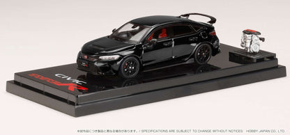 Hobby Japan 1/64 Honda Civic Type R ( FL5) w/ Engine Display Model Crystal Black Pearl