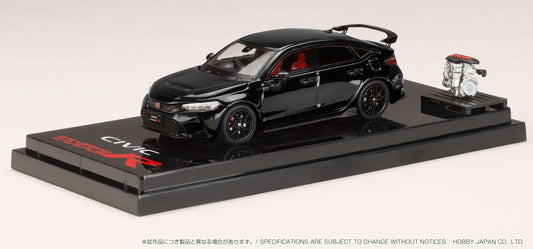 Hobby Japan 1/64 Honda Civic Type R ( FL5) w/ Engine Display Model Crystal Black Pearl