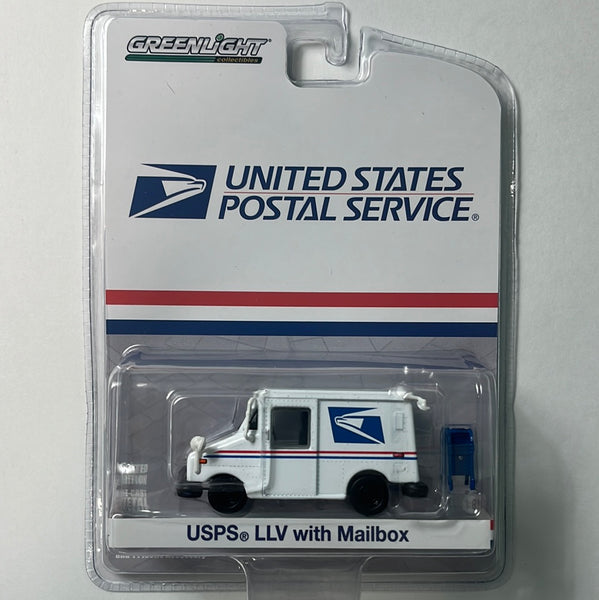 Greenlight 1/64 United States Postal Service USPS LLV with Mailbox White