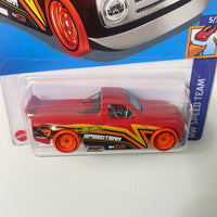 Hot Wheels 1/64 Treasure Hunt Draftnator Red - Damaged Card