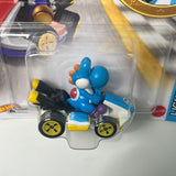 Hot Wheels Mario Kart Light-Blue Yoshi w/ Standard Kart