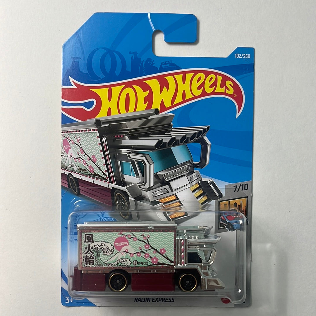 Hot Wheels 1/64 Raijin Express Chrome & Red