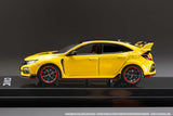 Hobby Japan 1/64 Honda Civic Type R Limited Edition (FK8) 2020 with Engine Display Model Sunlight Yellow II
