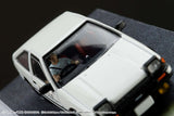 Hobby Japan 1/64 Initial D Toyota Sprinter Trueno GT Apex AE86 / Takeshi Nakazato vs Takumi Fujiwara w/ Driver Figure