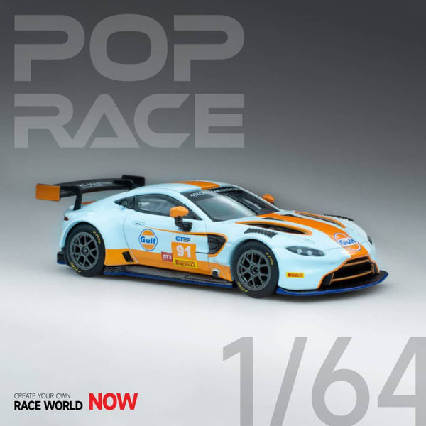 Pop Race 1/64 Aston Martin Vantage GT3 Gulf Livery