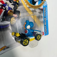 Hot Wheels Mario Kart Light-Blue Yoshi w/ Standard Kart