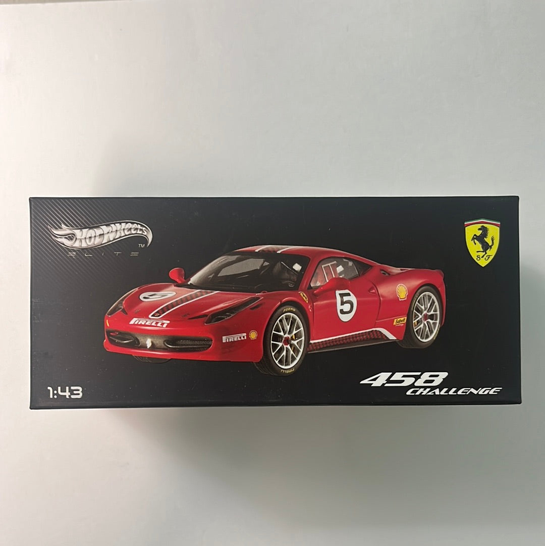 1/43 Hot Wheels Elite 2011 Ferrari 458 Italia Challenge Red