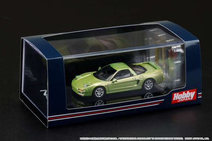 Hobby Japan 1/64 Honda NSX Coupe with Engine Display Model Lime Green Metallic