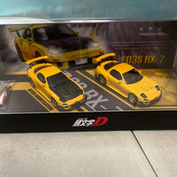 Time Micro 1/64 Initial D RE Amemiya RX-7 FD3S Set of 2 Cars