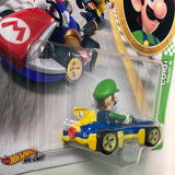 Hot Wheels 1/64 Mario Kart Luigi w/ March 8 Blue