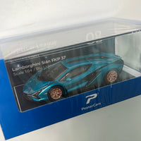 1/64 PosterCars Lamborghini Sián FKP 37 Blu Uranus Hypercar League Collection