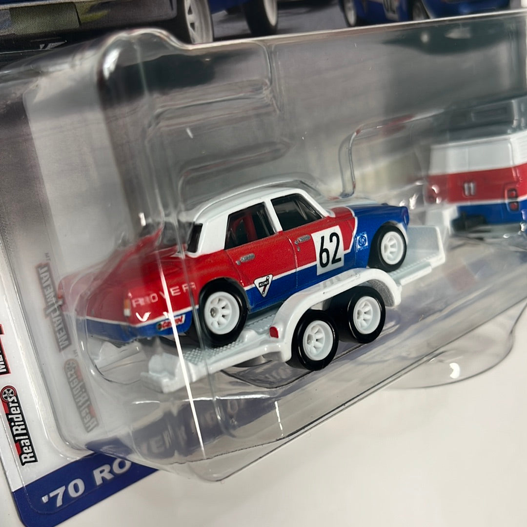 Hot Wheels Car Culture Team Transport ‘70 Rover P6 Group 2 w/ HW Rally Hauler