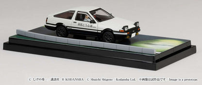 Hobby Japan 1/64 Initial D Toyota Sprinter Trueno GT Apex AE86 / Ryosuke Takahashi vs Takumi Fujiwara w/ Driver