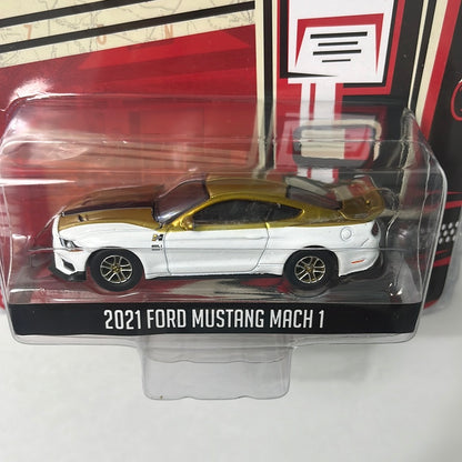 1/64 Greenlight 2021 Ford Mustang Mach 1 (Running on Empty) - Damaged Box