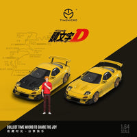 Time Micro 1/64 Initial D RE Amemiya RX-7 FD3S Set of 2 Cars