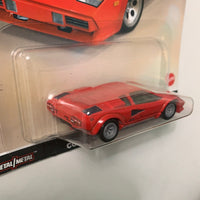 Hot Wheels Car Culture Jay Leno’s Garage Lamborghini Countach LP 5000 QV Red - Damaged Box