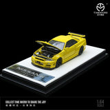 Time Micro 1/64 Skyline GT-R R34 Z Tune Lemon Yellow