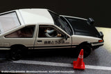 Hobby Japan 1/64 Initial D Toyota Sprinter Trueno GT Apex AE86 / Tomoyuki Tachi vs Takumi Fujiwara w/ Driver Figure