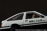 Hobby Japan 1/64 Initial D Toyota Sprinter Trueno GT Apex AE86 / Takeshi Nakazato vs Takumi Fujiwara w/ Driver Figure