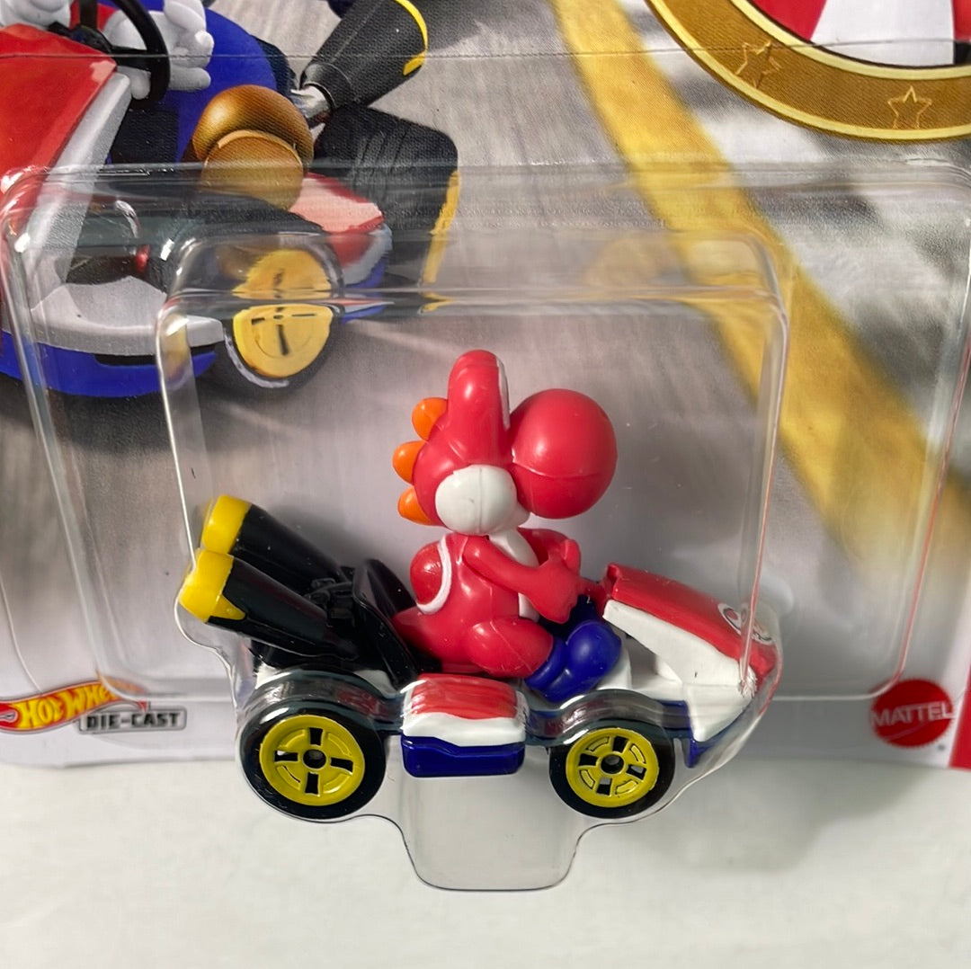 Hot Wheels 1/64 Mario Kart Red Yoshi w/ Standard Kart – Flipn Diecast