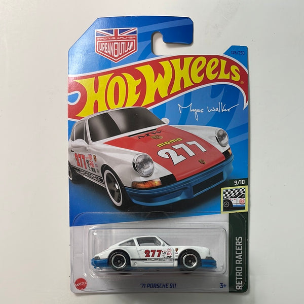 Hot Wheels 1/64 ‘71 Porsche 911 Japanese Card White & Red