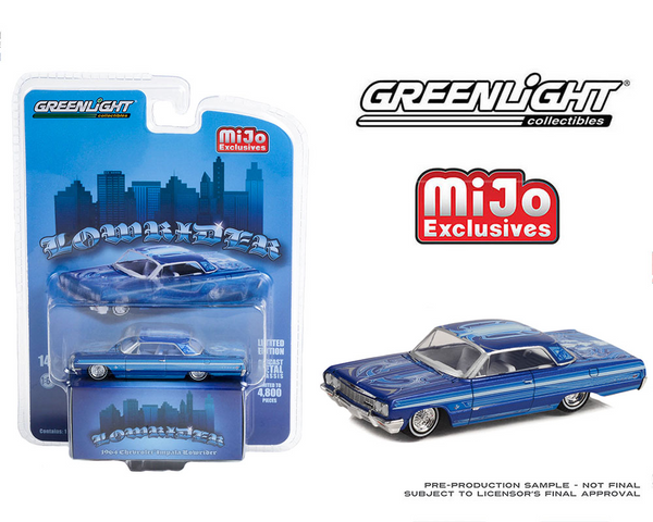 Greenlight 1/64 Lowrider 1964 Chevrolet Impala Blue
