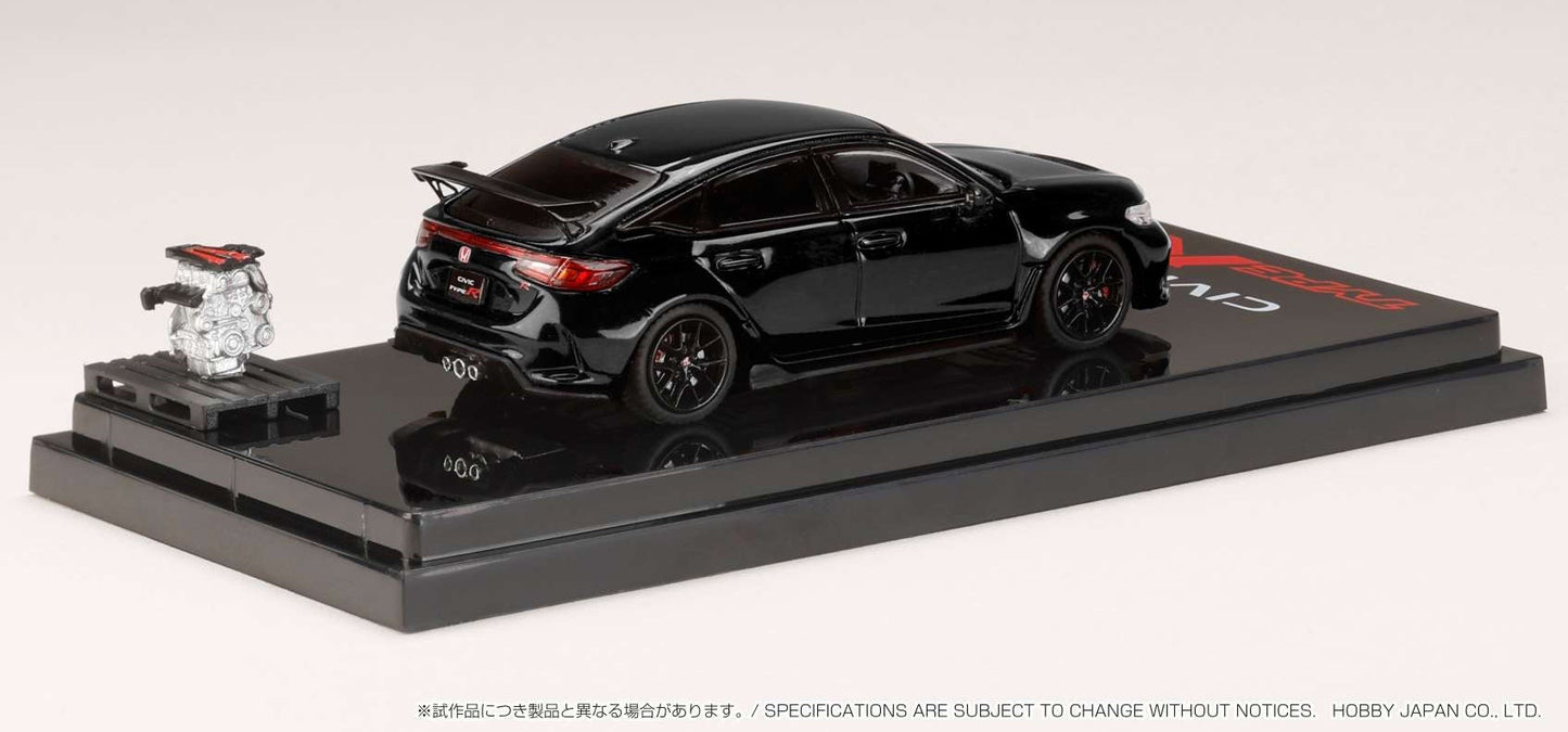 Hobby Japan 1/64 Honda Civic Type R ( FL5) w/ Engine Display Model Crystal Black Pearl