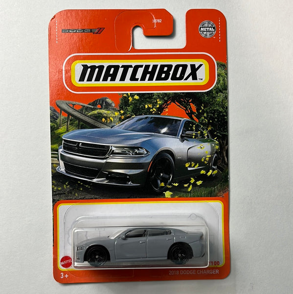Matchbox 2018 Dodge Charger Grey - Damaged Box