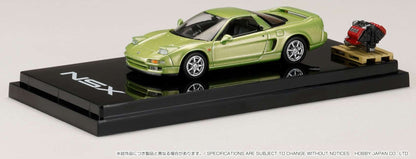 Hobby Japan 1/64 Honda NSX Coupe with Engine Display Model Lime Green Metallic