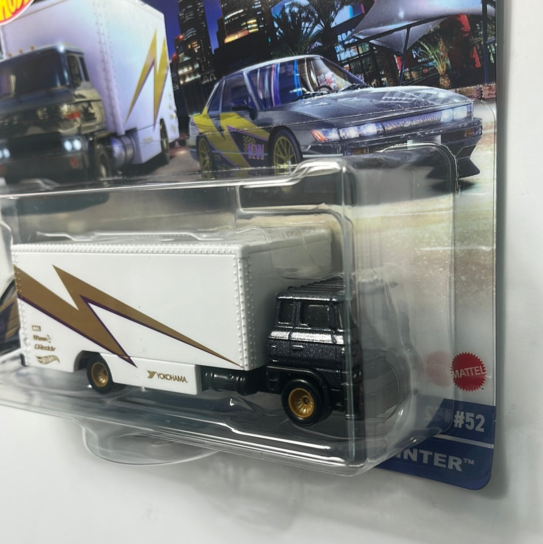 Hot Wheels Car Culture Team Transport Nissan Silvia S13 w/ Sakura Sprinter - Damaged Box