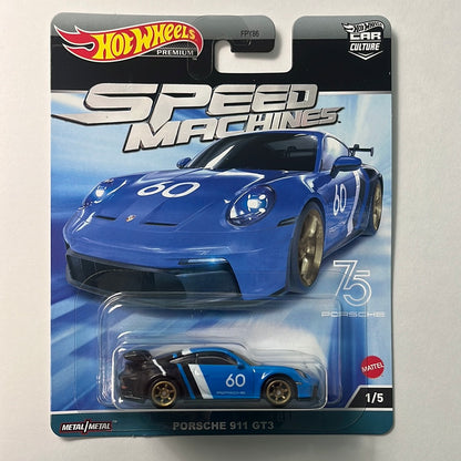 Hot Wheels Car Culture Speed Machines Porsche 911 GT3 Blue