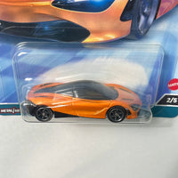 Hot Wheels 1/64 Car Culture Speed Machines McLaren 720s Orange - Damaged Box