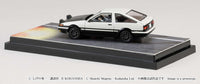 Hobby Japan 1/64 Initial D Toyota Sprinter Trueno GT Apex AE86 / Tomoyuki Tachi vs Takumi Fujiwara w/ Driver Figure