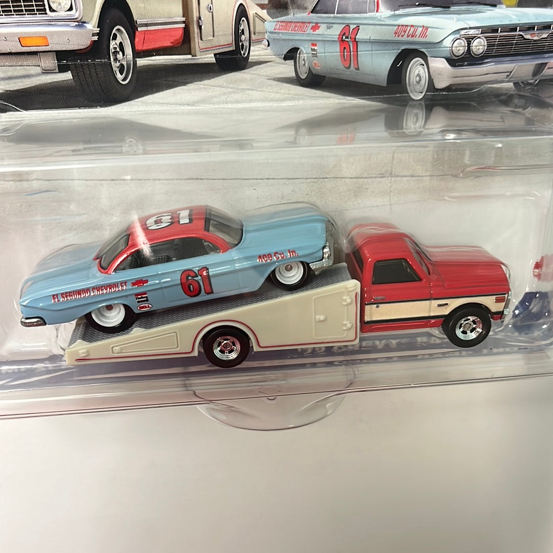 Hot Wheels Car Culture Team Transport ‘61 Impala w/ ‘72 Chevy Ramp Truck