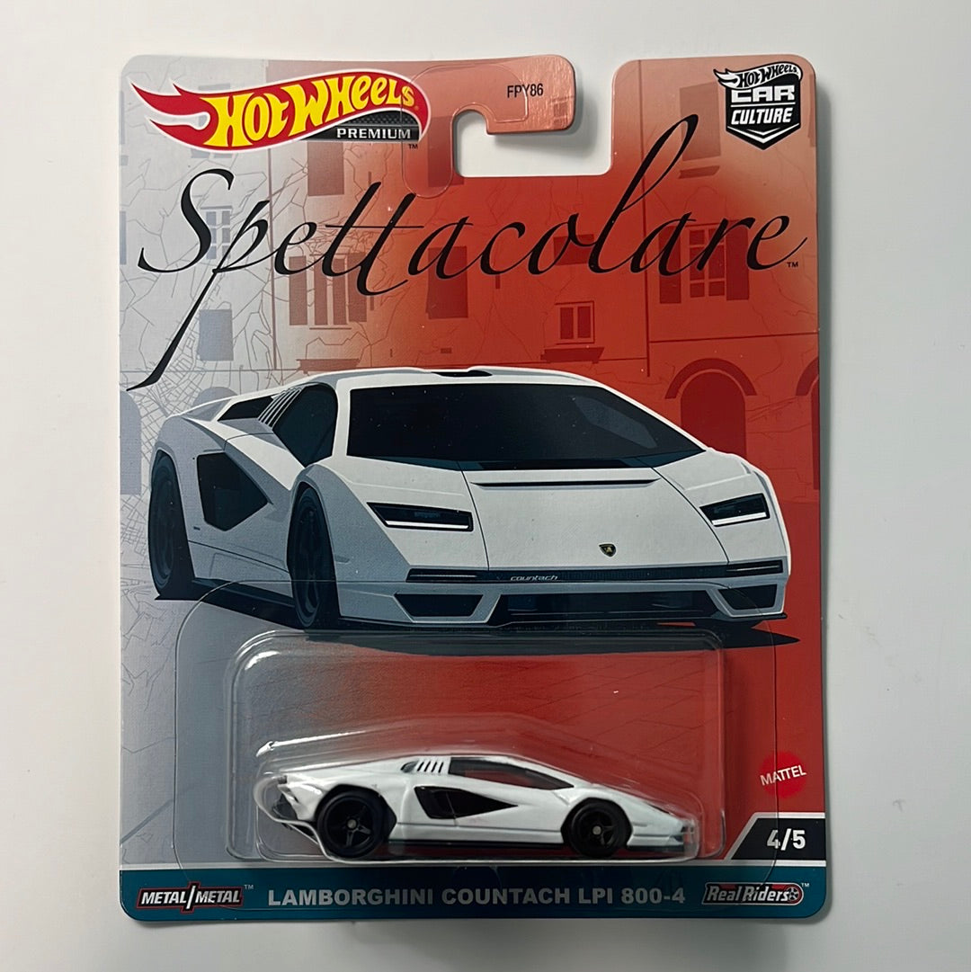 Hot Wheels 1/64 Car Culture Spettacolare Lamborghini Countach LPI 800-4 White