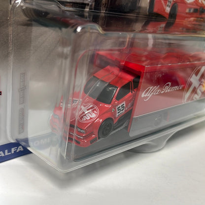 Hot Wheels 1/64 Car Culture Team Transport Alfa Romeo 155 V6 Ti w/ Fleet Flyer
