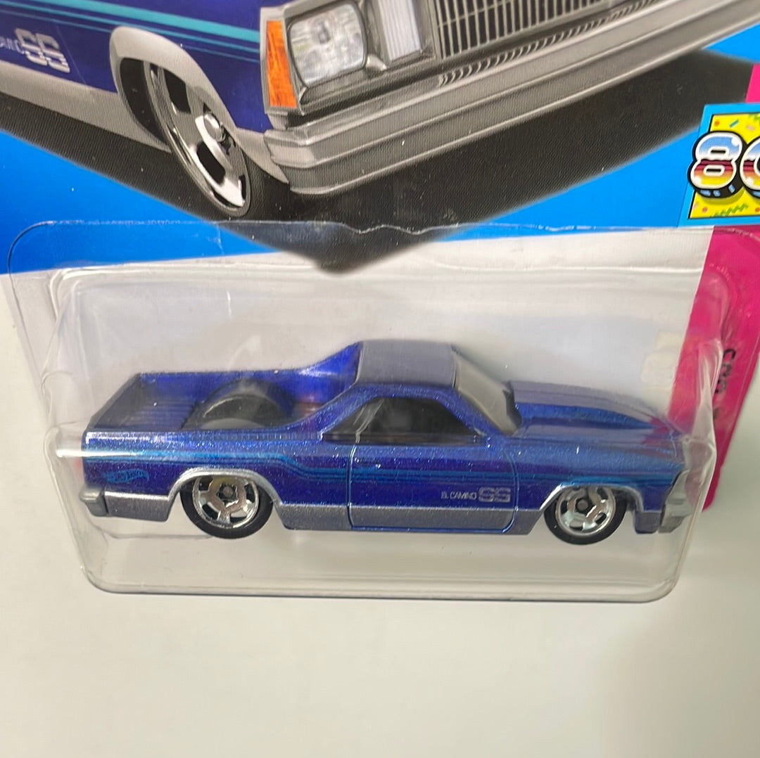 Hot Wheels 1/64 ‘80 El Camino Blue - Damaged Card