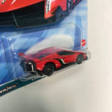 Hot Wheels Car Culture Speed Machines Lamborghini Veneno Red - Damaged Box