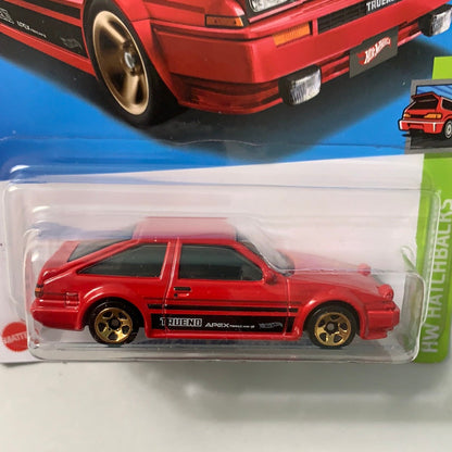 Hot Wheels 1/64 Toyota AE86 Sprinter Trueno Red - Damaged Card